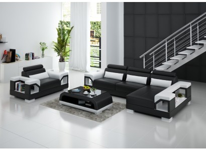 Wohnlandschaft Ecksofa L Form Sessel Set Garnitur Modern Sofa Leder Couch Neu