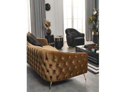 Диван Честерфилд 3+кресло + журнальный столик роскошный комплект мебели для гостиной в современном стиле