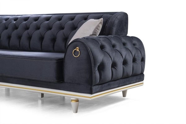 Wohnzimmer Möbel Couchen Sofa Chesterfield Sessel Couchtisch 3tlg Stoff