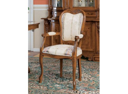 Классический стул с подлокотниками роскошный деревянный стул для столовой Итальянская фабрика