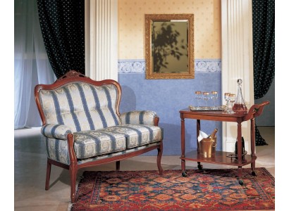 Дизайнерский диван 2-х местный текстильная обивка в классическом стиле мебель для гостиной Италия