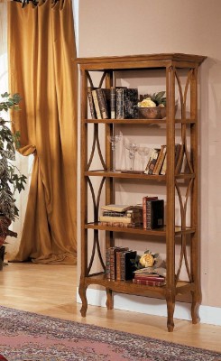 Книжный стеллаж с полками коричневый витрина книжный шкаф Итальянская мебель