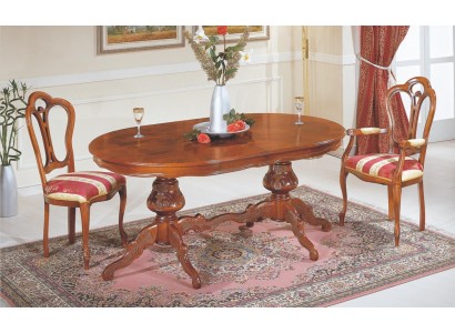 Комплект мебели для столовой из 3х предметов стол обеденный + х2 стула в классическом стиле 