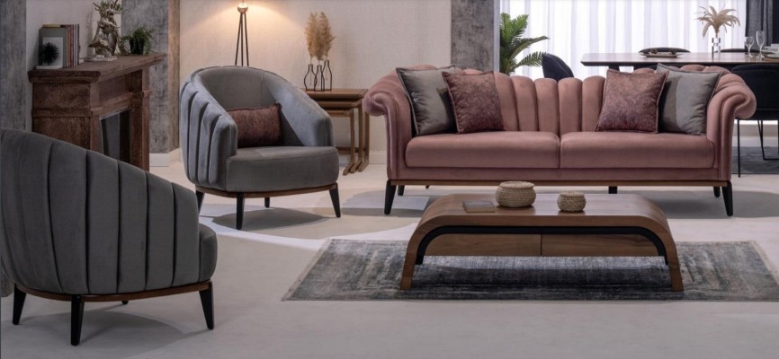 Комплект диванов для гостиной 3+1+1 местных дизайнерская текстильная обивка диванов 