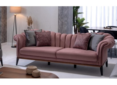Роскошный комплект мягких диванов из 4х предметов 3+3+1+1 местных текстильная обивка современный дизайн