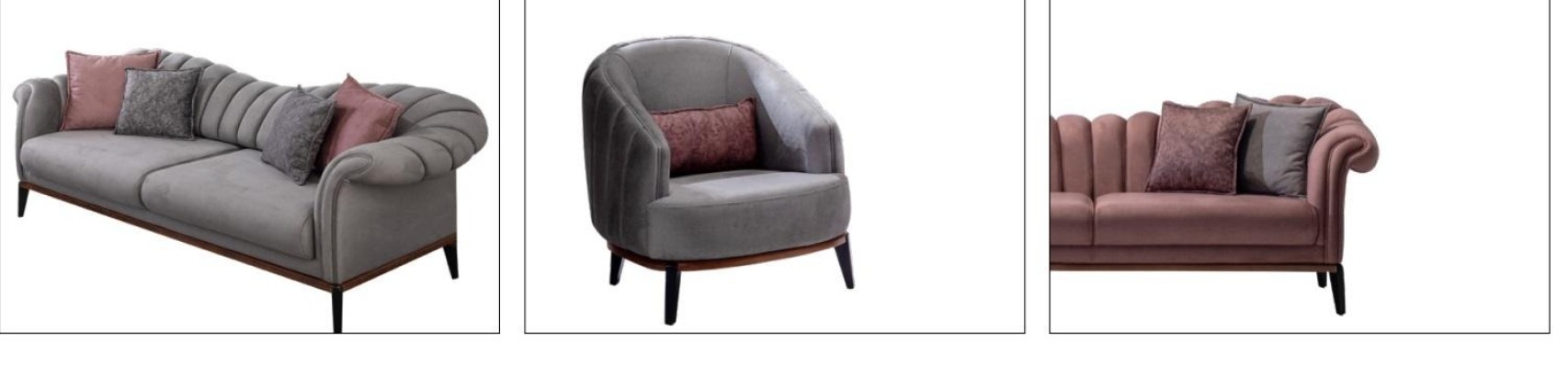 Роскошный комплект мягких диванов из 4х предметов 3+3+1+1 местных текстильная обивка современный дизайн