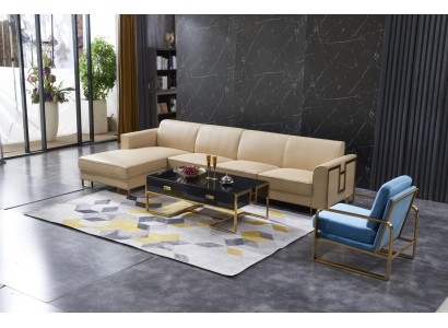 Wohnlandschaft L Form Ecksofa Couch Design Polster Garnitur Sofa Ecke 