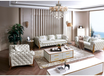 Элитный диванный гарнитур 3+2+1 итальянский стиль для вашей гостиной