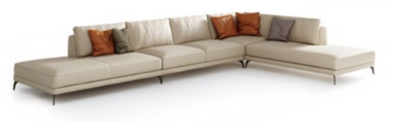 Wohnlandschaft L-Form Ecksofa Couch Design Polster Leder Garnitur Sofa