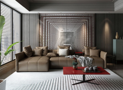 Элитный угловой диван L-формы для вашей гостиной в современном стиле 
