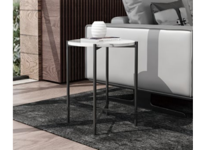 Дизайнерский круглый приставной столик в современном стиле для вашей гостиной