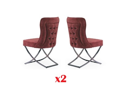 Дизайнерский комплект из 2-х обеденных стульев Честерфилд современный стиль для вашей столовой