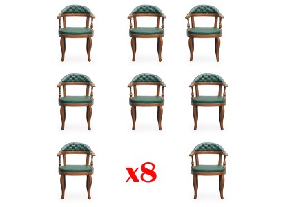 Люксовый набор из 8-и обеденных стульев современный стиль дерево для вашей столовой