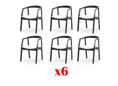 Esszimmer Stuhl Garnitur Sessel Neu Set Polster Design 6 Stühle Gruppe