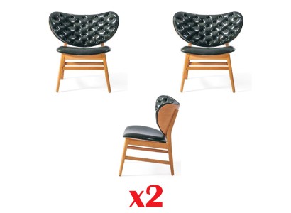 Бесподобный набор из 2-х обеденных стульев современный стиль дерево для вашей столовой