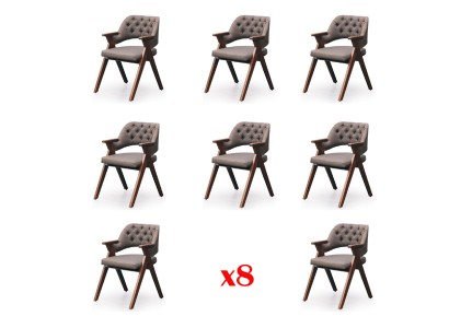Превосходный набор из 8-и обеденных деревянных стульев для вашей столовой современный стиль