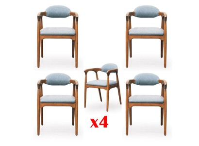 Esszimmer Garnitur 4x Stuhl Set Stühle Lehn Garnitur Essgruppe Möbel Gruppe