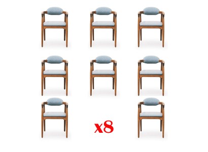 Превосходный комплект из 8-и обеденных стульев современный стиль дерево для вашей столовой