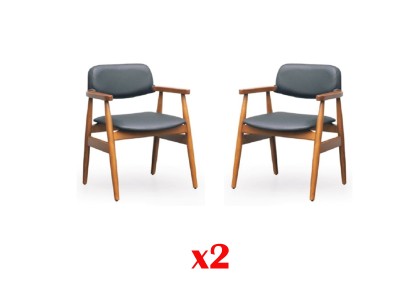 Бесподобный комплект из 2-х обеденных стульев в современном стиле для вашей столовой из дерева