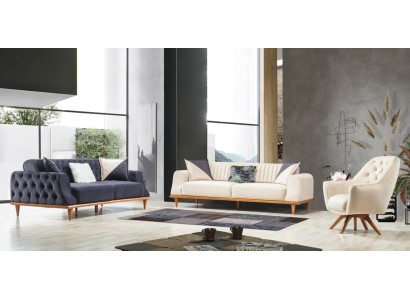 Роскошный диванный гарнитур 3+3+1 в современном стиле для вашей гостиной