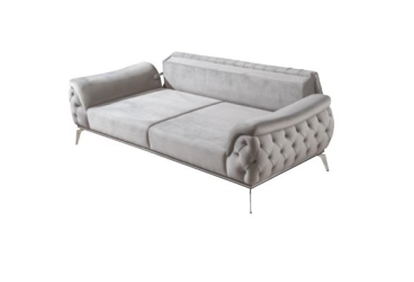 Sofagarnitur 3+3+1 Sitzer Blau Sessel Luxus Chesterfield Einrichtung