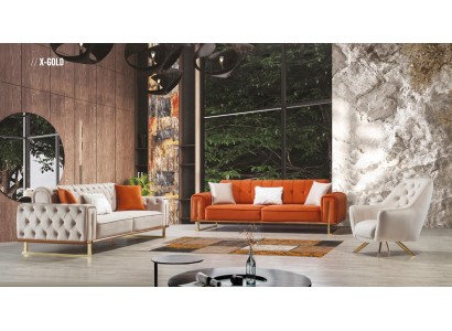 Прекрасный диванный гарнитур 3+3+1 Честерфилд в итальянском стиле для вашей гостиной