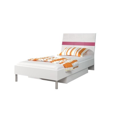 Betten Rosa Holz Design Einzelbett Hochglanz Single Kinderzimmer Bett Mädchen