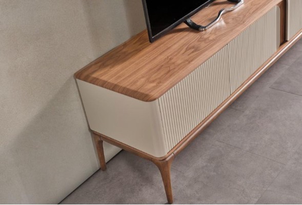 Sideboard tv Lowboard Schrank Couchtisch Wohnzimmer Modern Beige Holz