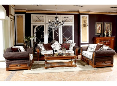 Лаконичный дизайн комплекта диванов 2+3 в классическом стиле 