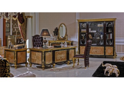 Шикарный комплект мебели для офиса в стиле барокко состоящий из 4 предметов мебели 