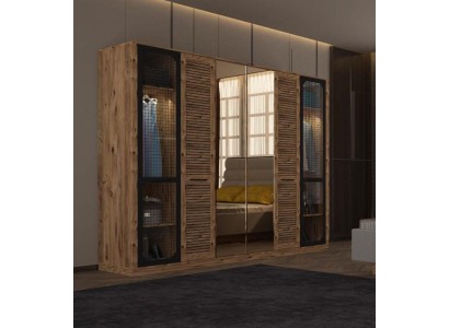 Kleiderschrank Design Luxus Schrank Loft Schlafzimmer Möbel Gitter Box