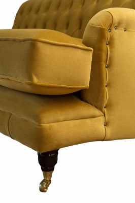 Chesterfield Sofa 3 Sitzer Polster Textil Stoff Couchen Elegante Sofas