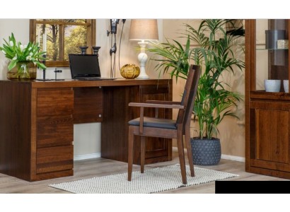 Восхитительный офисный комплект мебели стол и кресло из массива натурального дерева