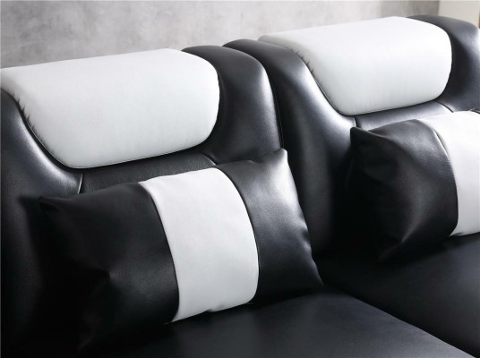 Sofa LED Beleuchtete Ecksofa Wohnzimmer Leder Couch Sitz Polster