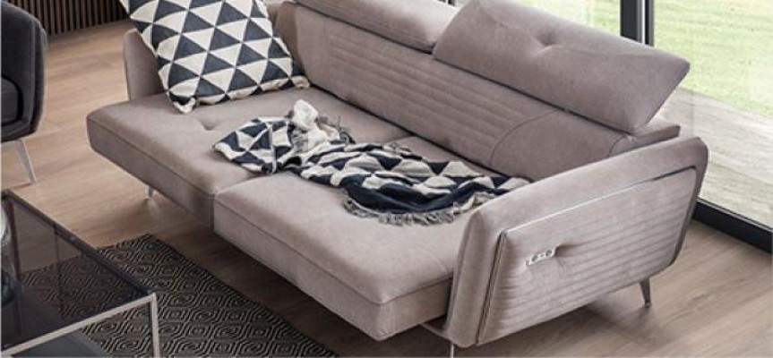 Sofagarnitur Couch Polster Möbel Stoff Sofa Couchen 3+3+1 Grau Gruppe