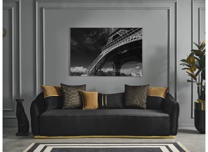 Современный ассиметричный 4-х местный диван в стиле Честерфилд 