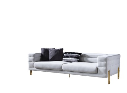 Лаконичный четырёхместный диван в современном стиле с широкими подлокотниками 
