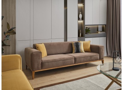Мягкий прямоугольный четырёхместный диван с высокой степенью комфорта