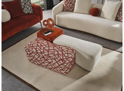 Sitzhocker 3x Hocker Pouf Puff Sitzpouf Textil Stoff Fußhocker Wohnzimmer