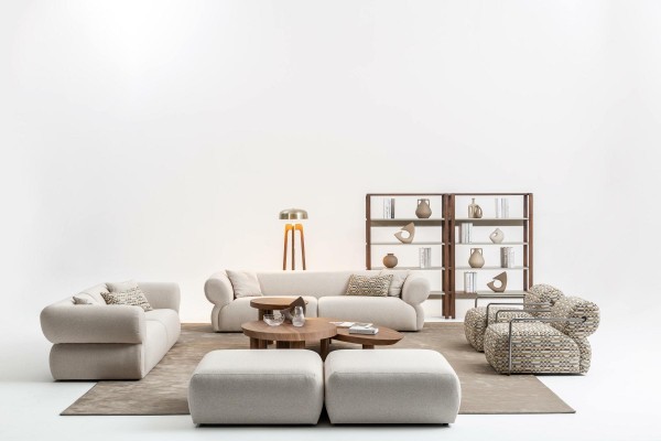 Sofagarnitur 6tlg. Wohnlandschaft Sitzer Hocker Wohnzimmer Set Modern Design