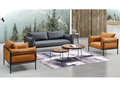 Sofagarnitur Sofa Couch Polster Stoff Garnitur 3+1+1 Komplett Set Garniturern