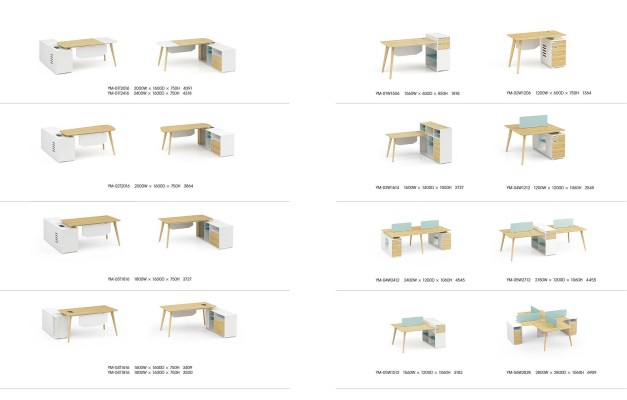 Office Furnishings 2 pcs. Chef Table + Filing cabinet Shelf Set Desk