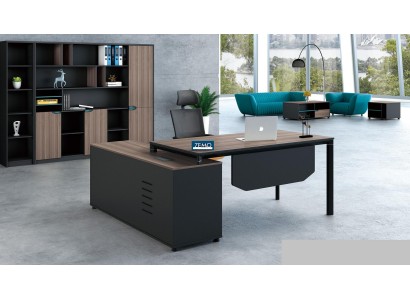 Schreibtisch mit Regal Home Office Büroeinrichtung Deko Möbel Schreibtisch