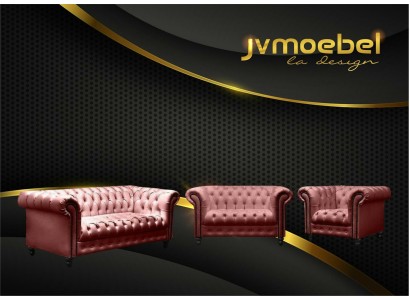 Wohnzimmer Chesterfield Design Sofagarnitur Möbel Couch 321 Sitzer Couchen Sofas