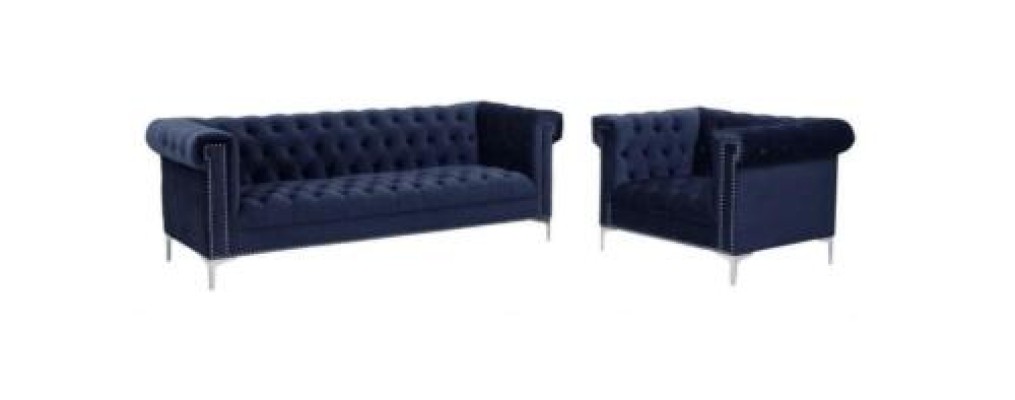 Blue e chesterfield Sofa set couch royal Blue couchen sofa set Sets new