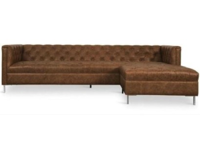  Большой угловой диван в изящном стиле с мягкой обивкой 