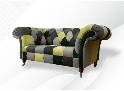 Дизайнерский современный двухместный диван в стиле Честерфилд 