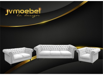 Большой европейский трехместный диван в роскошном дизайне Честерфилд 