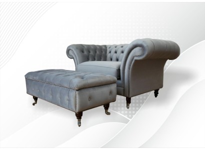 Большое современное кресло для гостиной в роскошном европейском дизайне Честерфилд 