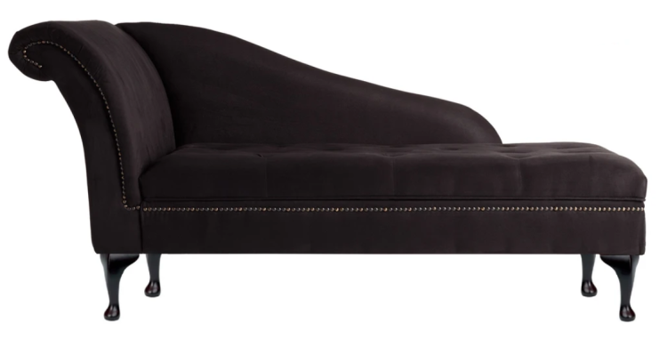 Chaiselongue Elegante Liege Chesterfield Liegen mit Knöpfen Samt Chaiselounge